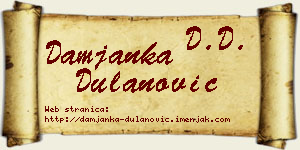 Damjanka Dulanović vizit kartica